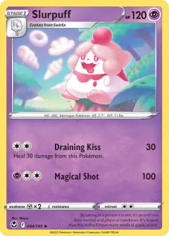 Slurpuff Uncommon card from Silver Tempest