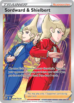 Sordward & Shielbert Rare Ultra card from Silver Tempest