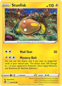 Stunfisk Common card from Silver Tempest
