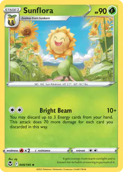 Sunflora Uncommon card from Silver Tempest