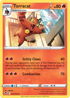 Torracat Uncommon card from Silver Tempest