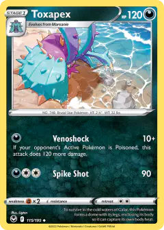 Toxapex Uncommon card from Silver Tempest