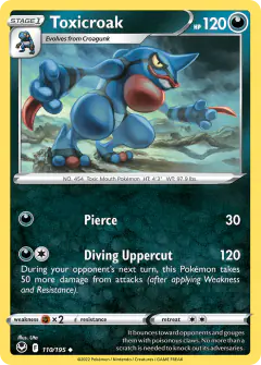Toxicroak Uncommon card from Silver Tempest