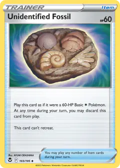 Unidentified Fossil Uncommon card from Silver Tempest