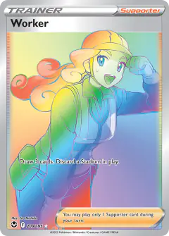 Worker Rare Rainbow card from Silver Tempest