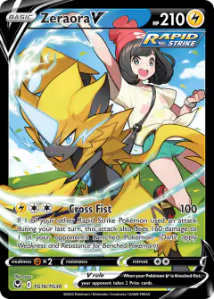 Zeraora V Rare Holo V card from Silver Tempest