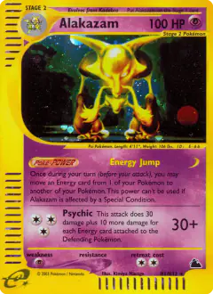 Alakazam Rare Holo card from Skyridge