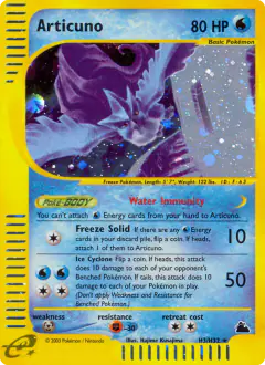 Articuno Rare Holo card from Skyridge