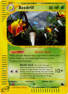 Beedrill Rare Holo card from Skyridge