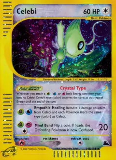 Celebi Rare Secret card from Skyridge