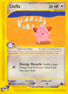 Cleffa Common card from Skyridge