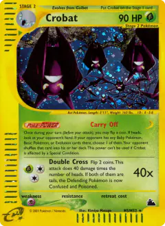 Crobat Rare Holo card from Skyridge