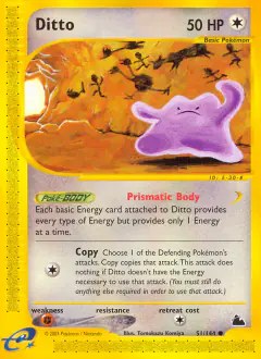 Ditto Common card from Skyridge