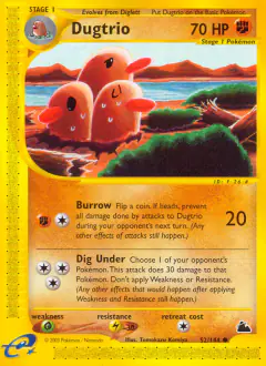 Dugtrio Common card from Skyridge