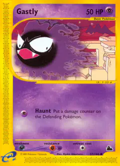 Gastly Common card from Skyridge