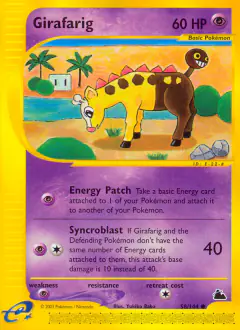 Girafarig Common card from Skyridge