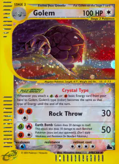 Golem Rare Secret card from Skyridge