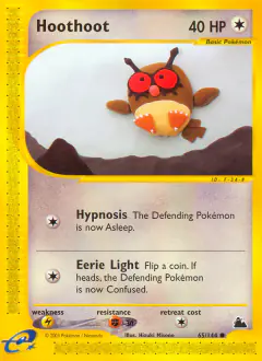 Hoothoot Common card from Skyridge