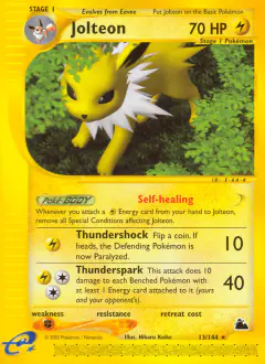 Jolteon Rare card from Skyridge