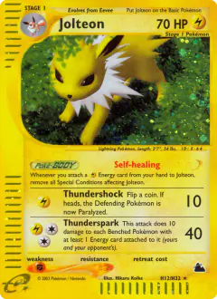 Jolteon Rare Holo card from Skyridge