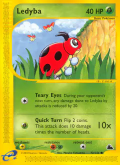 Ledyba Common card from Skyridge