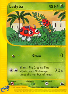 Ledyba Common card from Skyridge