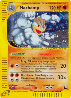 Machamp Rare Holo card from Skyridge