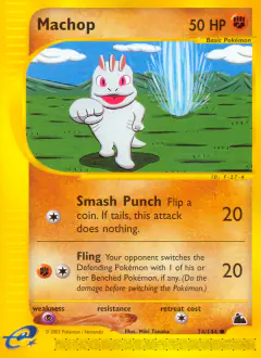 Machop Common card from Skyridge