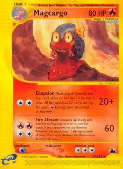 Magcargo Rare card from Skyridge
