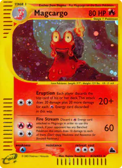 Magcargo Rare Holo card from Skyridge