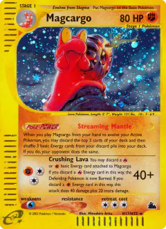 Magcargo Rare Holo card from Skyridge