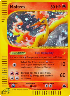 Moltres Rare Holo card from Skyridge