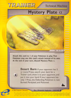 Mystery Plate α Uncommon card from Skyridge