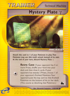 Mystery Plate γ Uncommon card from Skyridge