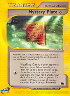Mystery Plate δ Uncommon card from Skyridge