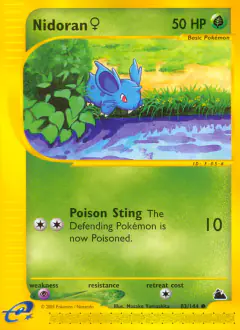 Nidoran ♀ Common card from Skyridge