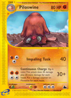 Piloswine Uncommon card from Skyridge