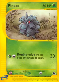 Pineco Common card from Skyridge