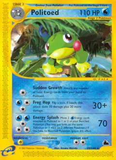 Politoed Rare card from Skyridge