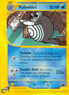 Poliwhirl Common card from Skyridge