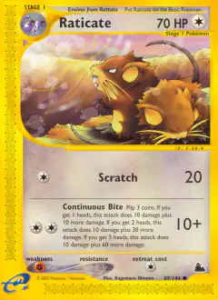 Raticate Common card from Skyridge