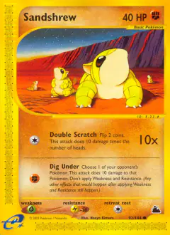 Sandshrew Common card from Skyridge