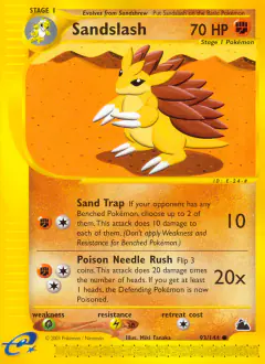 Sandslash Common card from Skyridge
