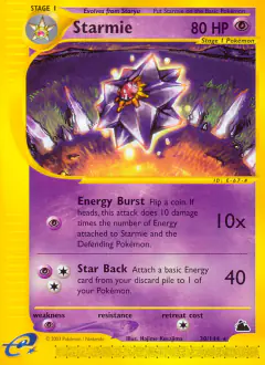 Starmie Rare card from Skyridge