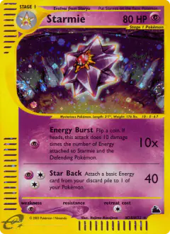 Starmie Rare Holo card from Skyridge
