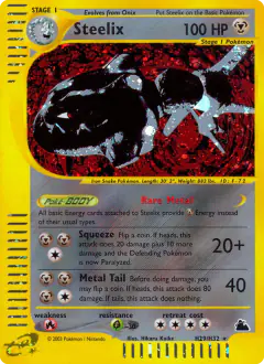 Steelix Rare Holo card from Skyridge