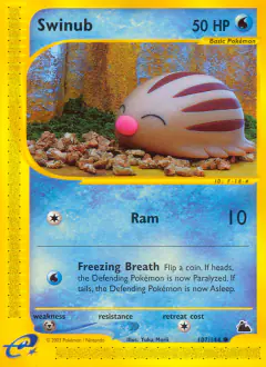 Swinub Common card from Skyridge