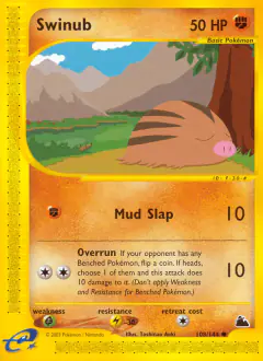 Swinub Common card from Skyridge