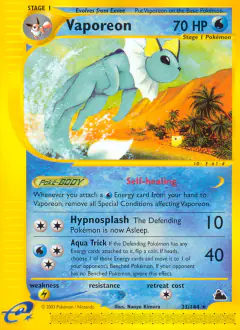 Vaporeon Rare card from Skyridge