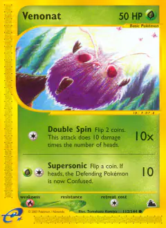 Venonat Common card from Skyridge